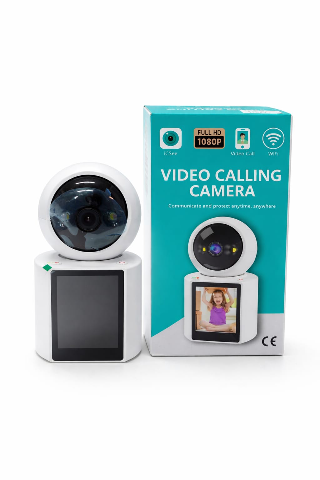 Video Calling Sicherheitskamera mit Display und WiFi-Funktion